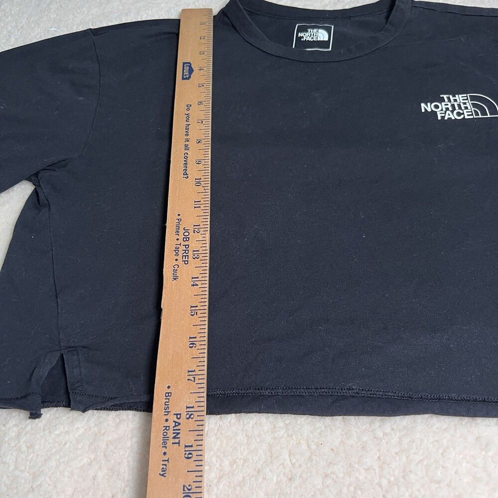 The North Face Shirt Women Black Himalayan Crop Short Sleeve Large - Picture 11 of 13